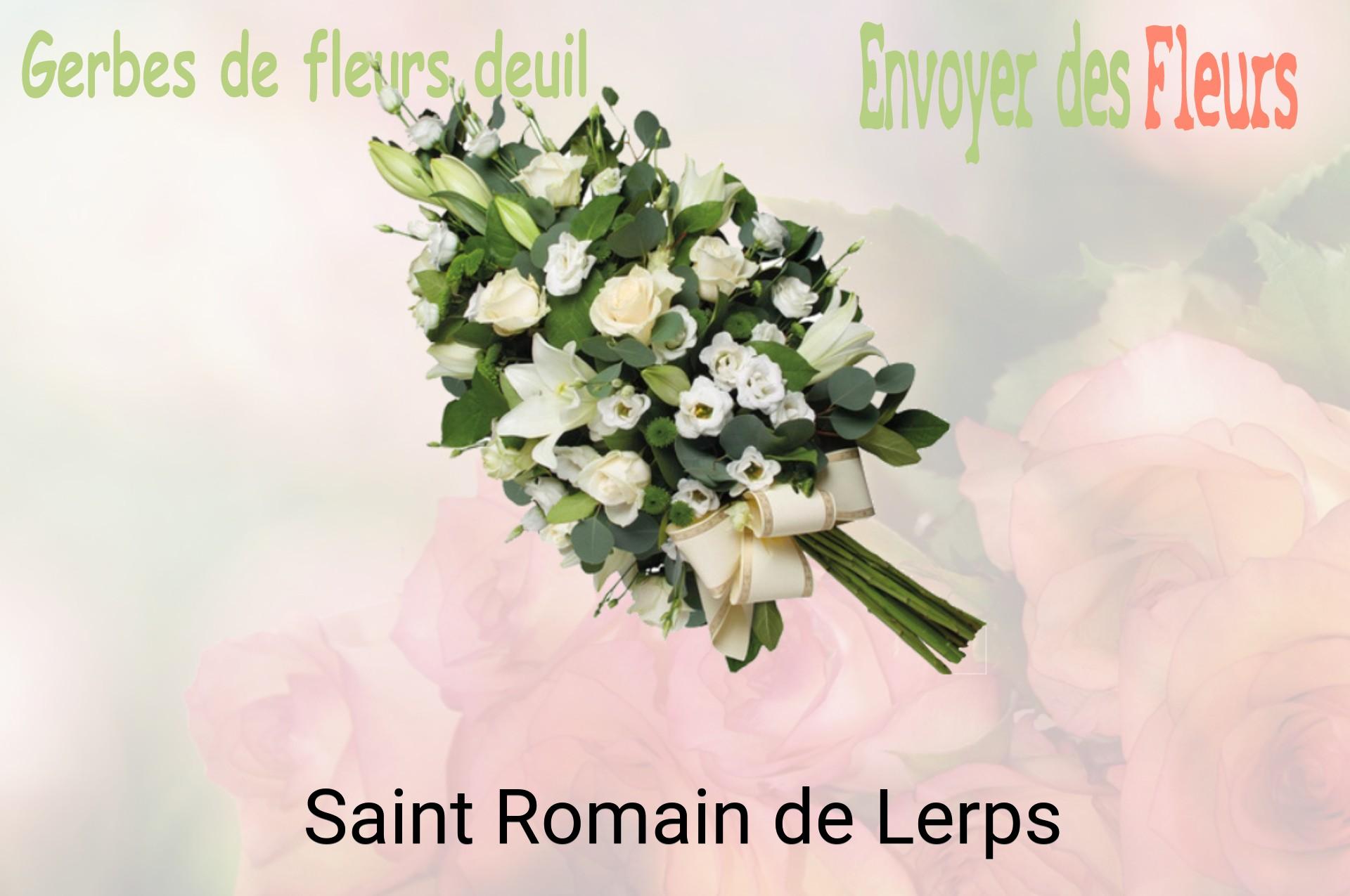 Gerbe de fleurs de deuil livrée à Saint-Romain-de-Lerps